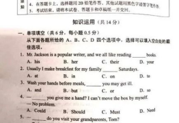 中考英语试题,中考英语试题类型及解题技巧概述